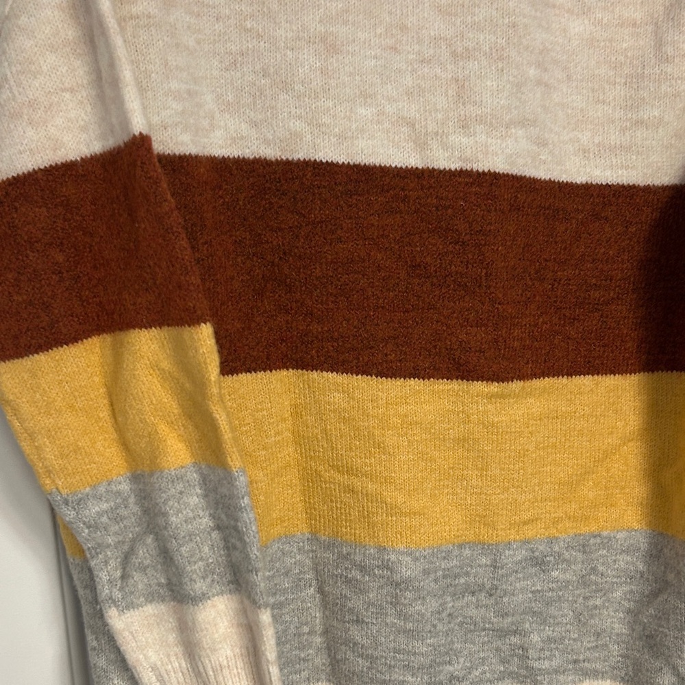 Macaron Multicolor Striped Turtleneck Sweater - image 4